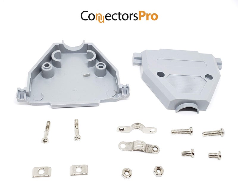 Connectors Pro 4 Sets Solder Cup DB37 Male + Plastic Hoods, 37 Pins D-Sub Connector & Hood Set, 8-Pack (4 DB37 Males + 4 Hoods) - Image 2